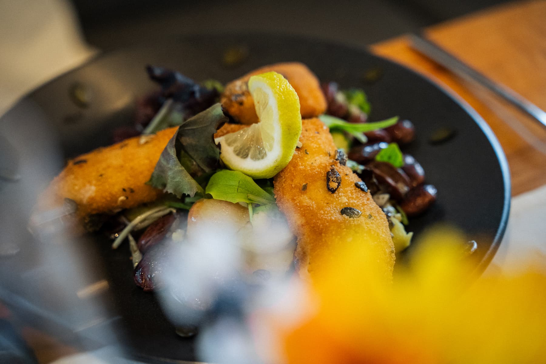 Abendmenu serviert