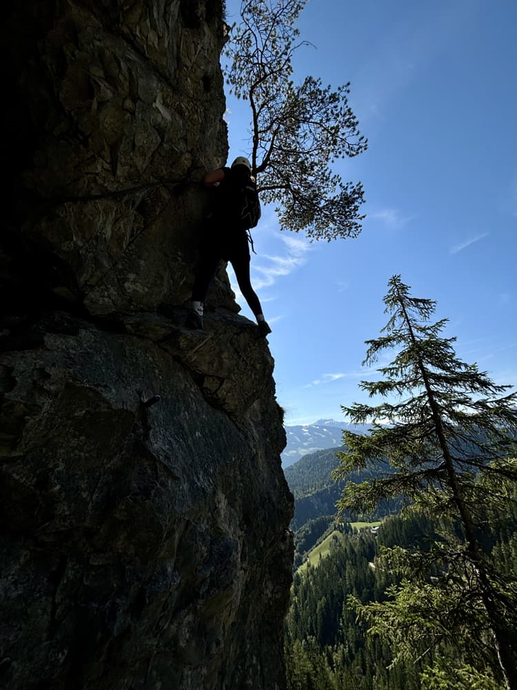 Kletterer im Klettersteig