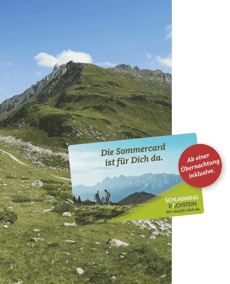 Sommercard Bild mit Wanderung