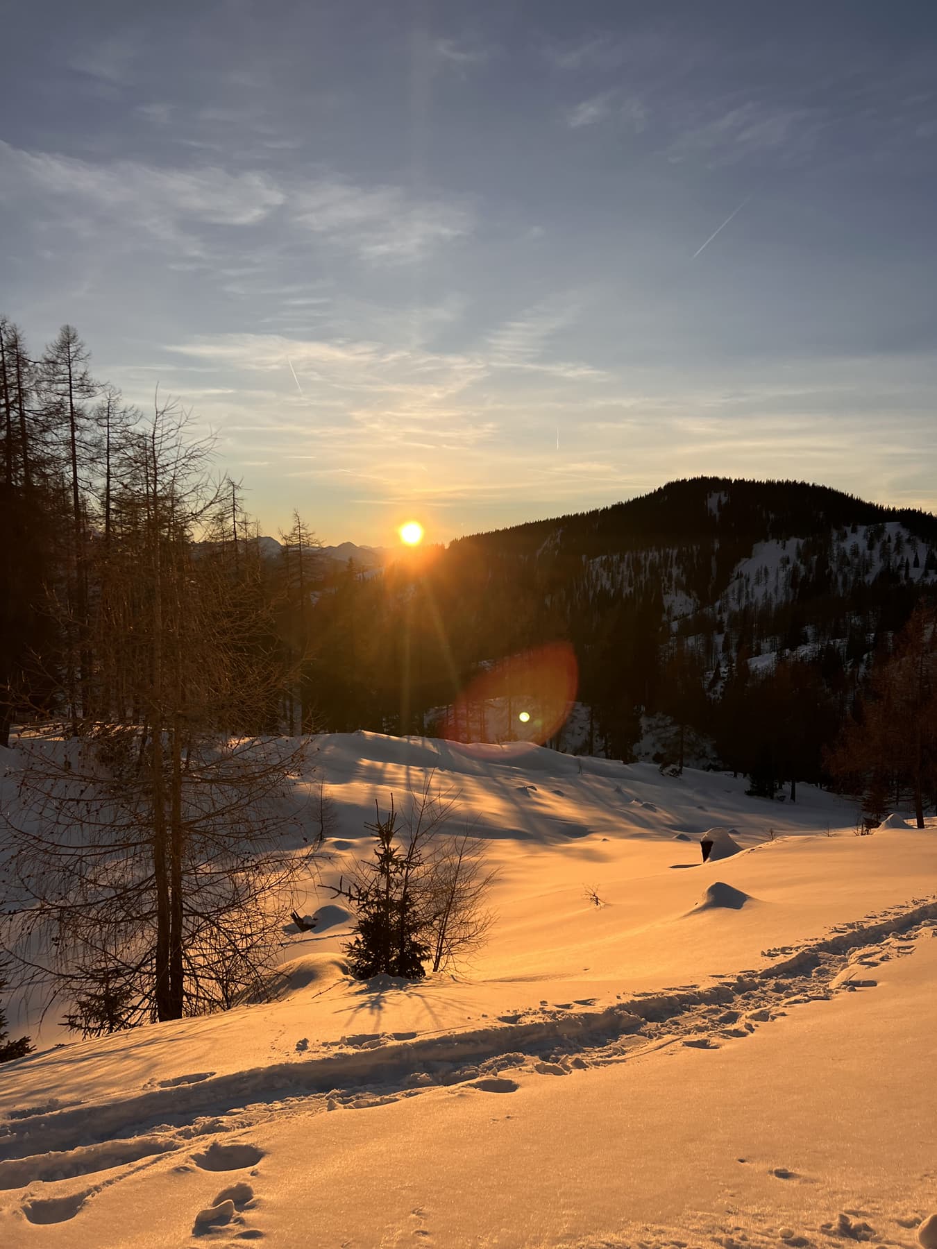 Sonnenuntergang im Winter